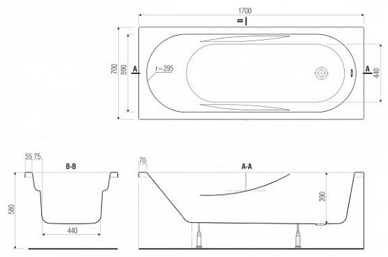 WP-MITO_RED*170 Ванна акриловая Mito Red Santreyd - Вид №3