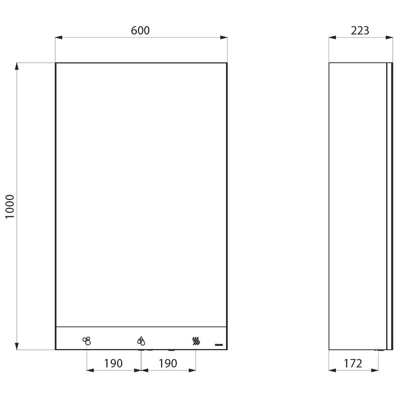 510203 Зеркало-шкаф с 4 функциями DELABIE  - Вид №1