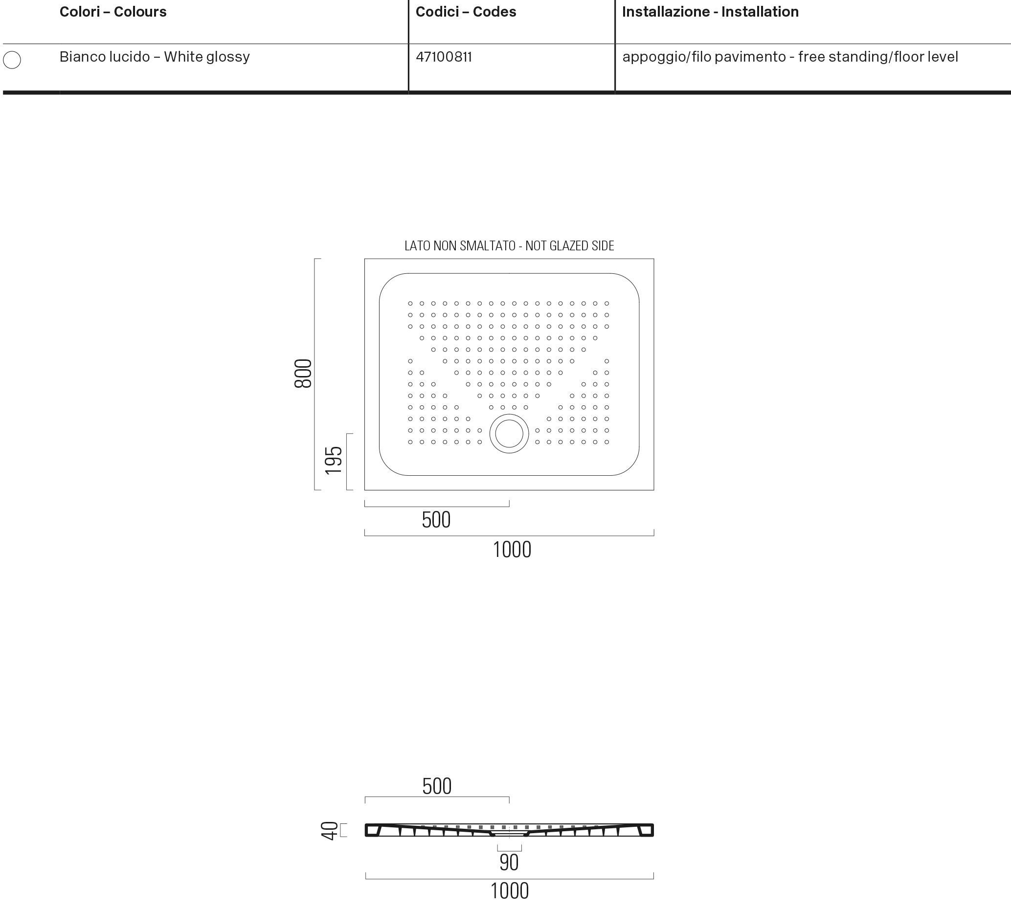 Керамический поддон для душа GSI ceramica H4 ARCH-00123424 - Вид №2