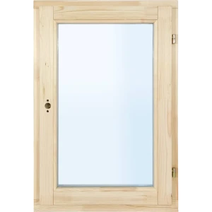 Окно деревянное одностворчатое сосна 860х570 мм (ВхШ) поворотное однокамерный стеклопакет цвет натуральный