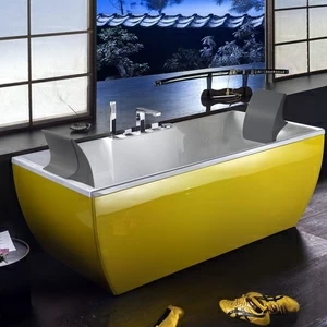 Ванна свободно стоящая с аэромассажем Kali Color Yellow 180 см