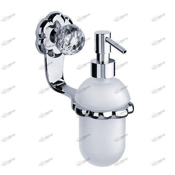Дозатор для жидкого мыла с настенным держателем JOERGER Florale Crystal 600.00.006.000-AA