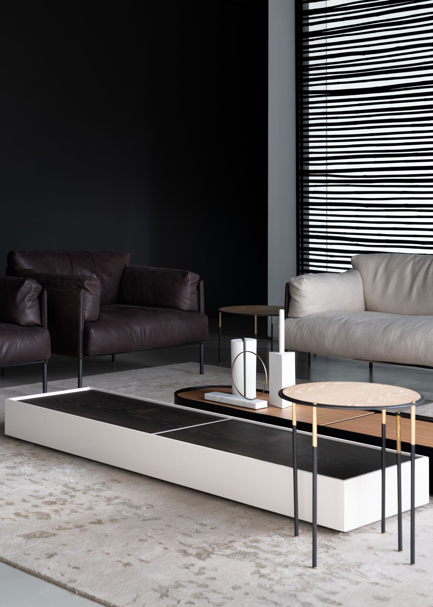 Деревянный овальный журнальный столик с отсеком для хранения Living Divani FLAP ARCH-00002962 - Вид №2