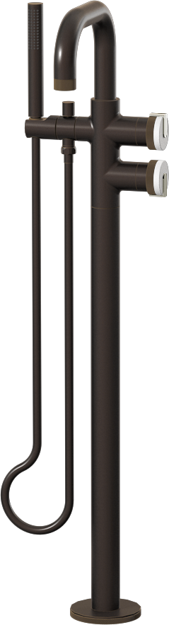 E-11557-R1WT-L1PC-OB Смеситель напольный отдельностоящий (внешняя часть) GRAFF MOD+