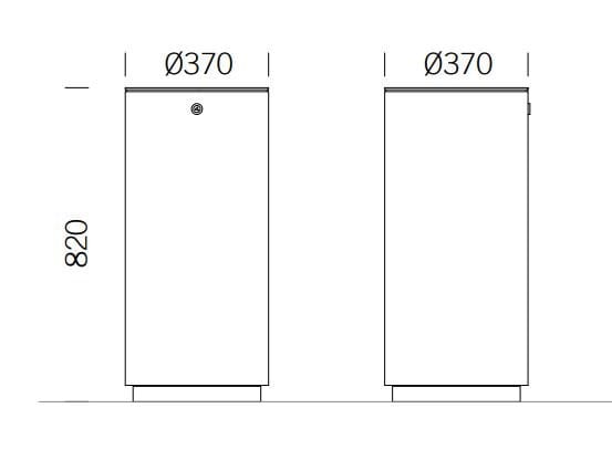 Держатель для мусора из нержавеющей стали с пепельницей для наружного использования BENKERT BANKE мусорное ведро ARCH-00050618 - Вид №1