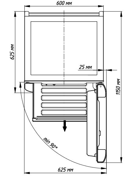 5348117 Холодильник с морозильником   Бирюса 6033 белый STDN-0103420 - Вид №12