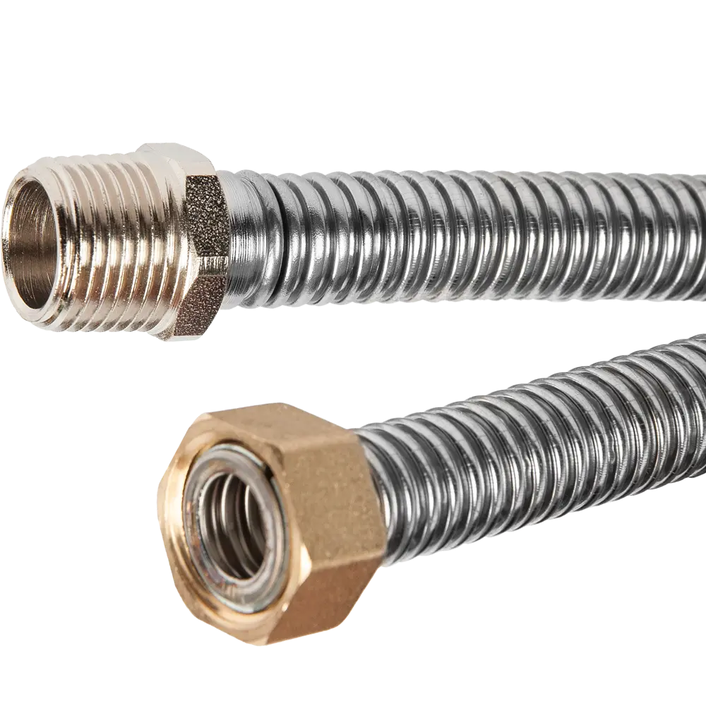 Гибкая подводка для газа сильфонного типа 1/2" ВР-НР 1 м TUBOFLEX STLM-2062697 - Вид №1