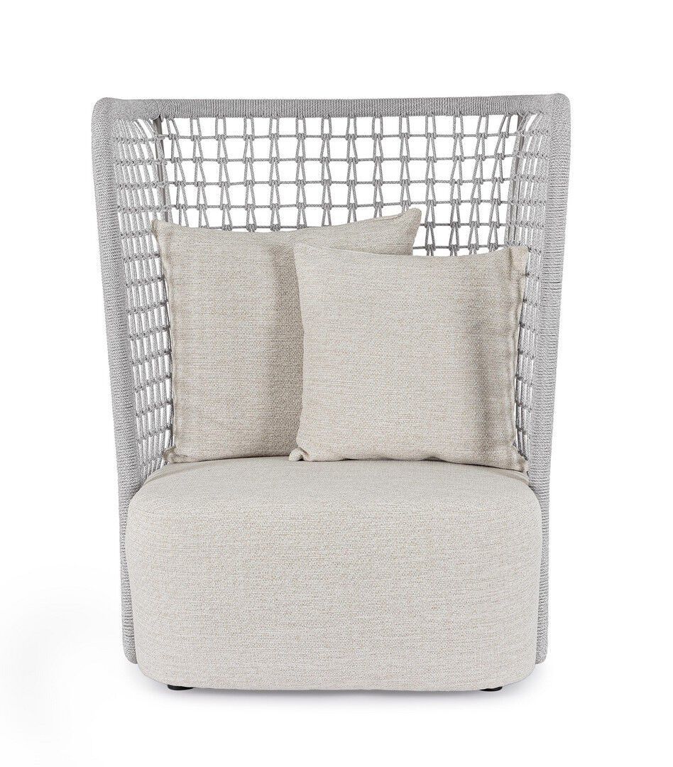 Веревочное и тканевое садовое кресло с высокой спинкой BIZZOTTO Kollar ARCH-00043118 - Вид №7
