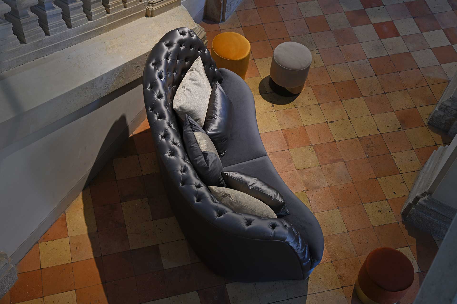 3-местный изогнутый диван capitonné Domingo Salotti талия ARCH-00101190 - Вид №5