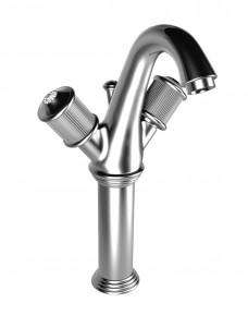 06532-65532 Смеситель для раковины на одно отверстие, 150 мм. расширение и всплывающее окно размером 1,1 / 4 дюйма. Bongio Royale80
