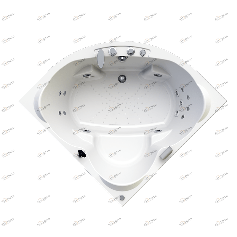 Гидромассаж "Специальный Chrome" на ванну Сорренто 148х148 (двигатель 1500 Вт, система "Turbo-pool", джет Релакс - 11 шт., джет Магнус, Линц - 4 шт.) Radomir 1-65-2-0-5-037