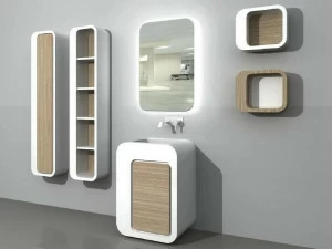 LASA IDEA Тумба под умывальник с шкафом и ящиками Unopuntozero