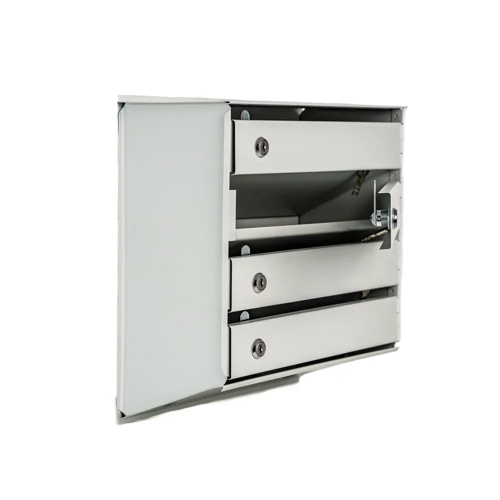 Почтовый ящик секционный вертикальный 4, металл, цвет серый Santreyd STLM-2015170 - Вид №2