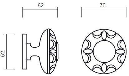 Pasini Ручка дверная из латуни Princess 0525 - Вид №3
