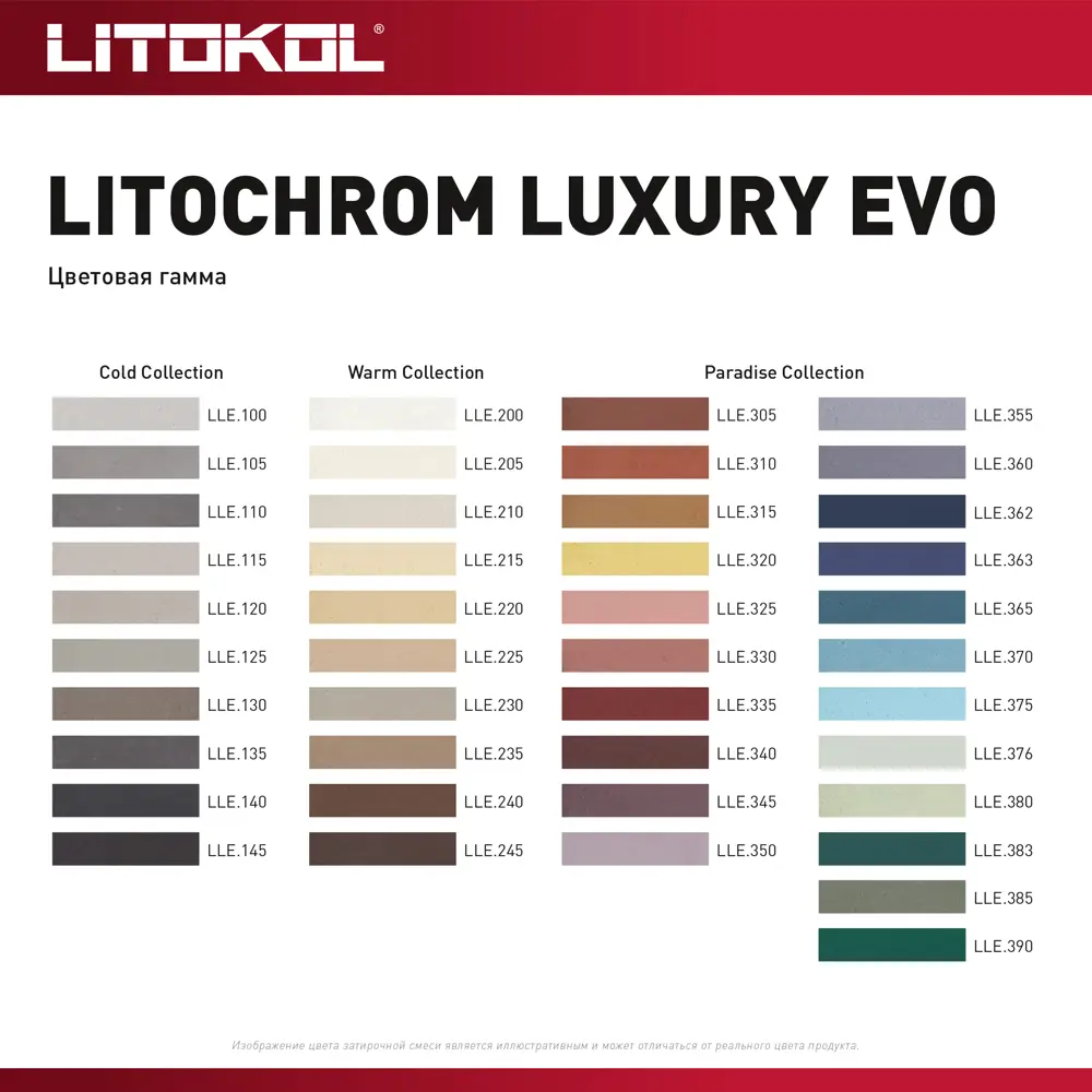 Litokol Litochrom Luxury Evo - эластичная затирка для плитки с защитой FIBER GUARD PRO 85586068 STLM-1565590 - Вид №4