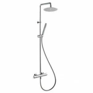 CRITE458 Внешний термостатический смеситель для душа "Cold Touch" с ручкой из АБС-пластика, поворотной стойкой, верхним душем SANDWICH SPECIAL ø 25 см, ручным душем с защитой от известкового налета со скользящей штангой и гибким шлангом LONG LIFE Cristina