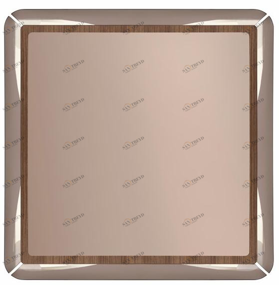Tonin Casa Зеркало настенное квадратное в ореховой раме sun-id-1444399