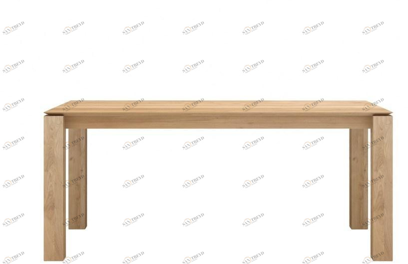 Ethnicraft Прямоугольный обеденный стол из массива дерева Oak slice 50574