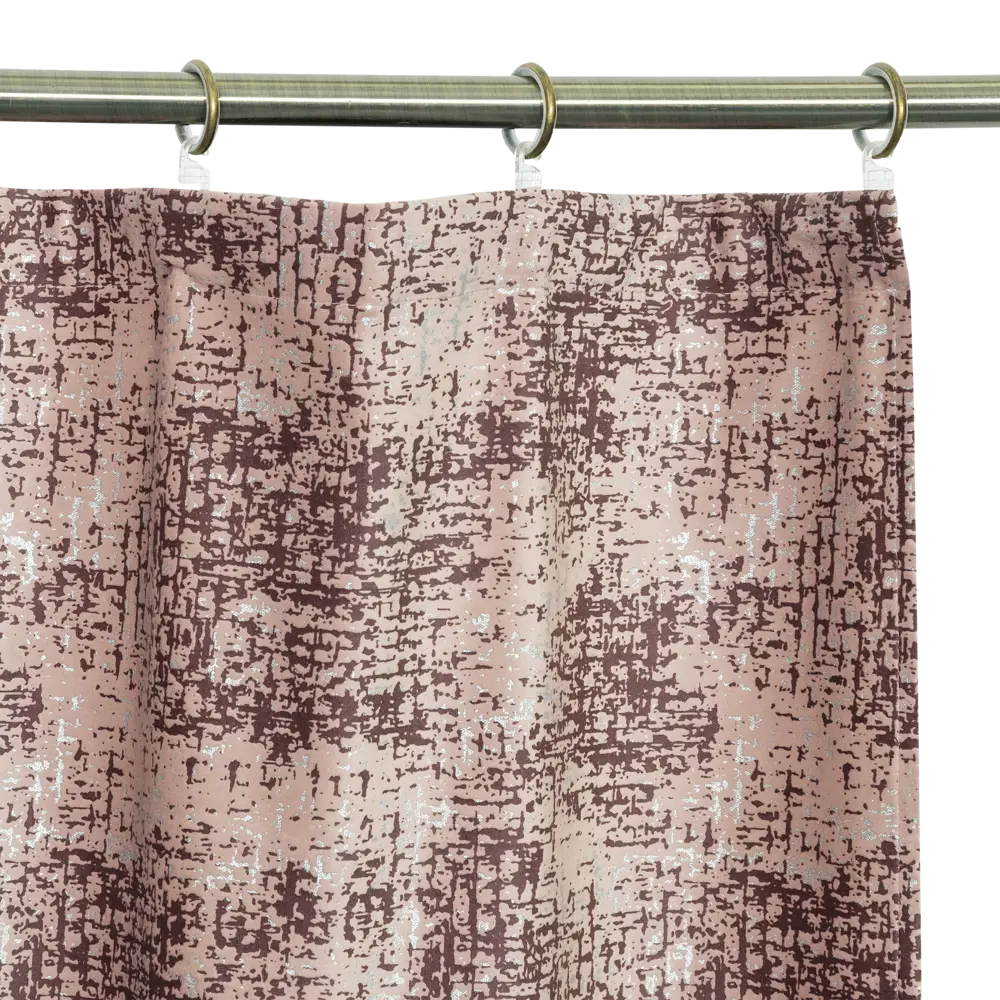 Штора на ленте «Мрамор» 160x280 см цвет розовый GARDEN STLM-2097344 - Вид №2