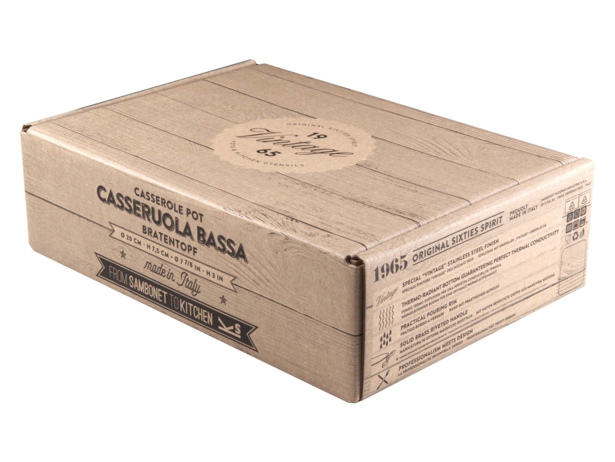 Кастрюля из нержавеющей стали Sambonet 1965 Винтаж ARCH-00119989 - Вид №6