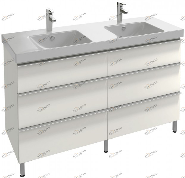 EB996-F90 Мебель для раковины-столешницы 140 см, 6 ящиков Jacobdelafon ODEON UP Santreyd