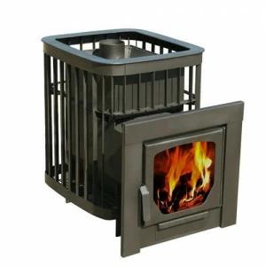 Печь для бани Варвара Мини Каменка Панорама вынос 140
