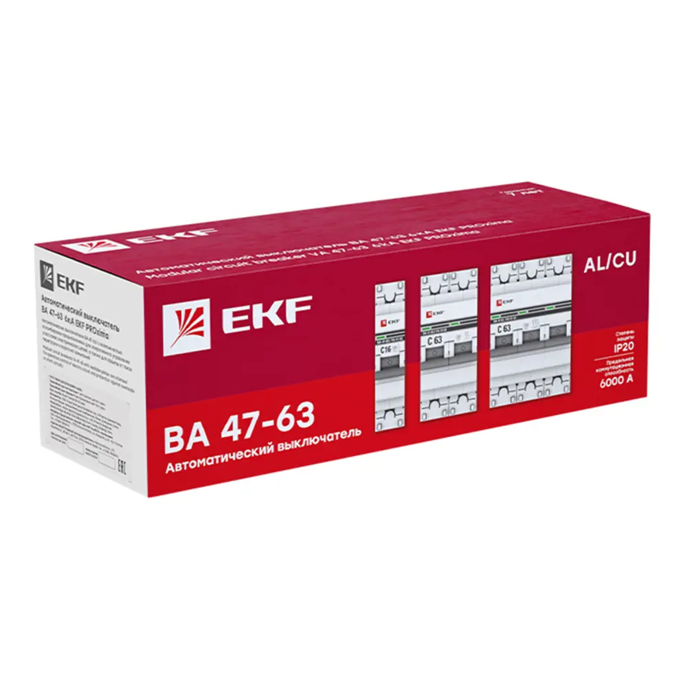 Автоматический выключатель EKF PROxima ВА47-63 3P C50 А 6 кА STLM-2068855 - Вид №3