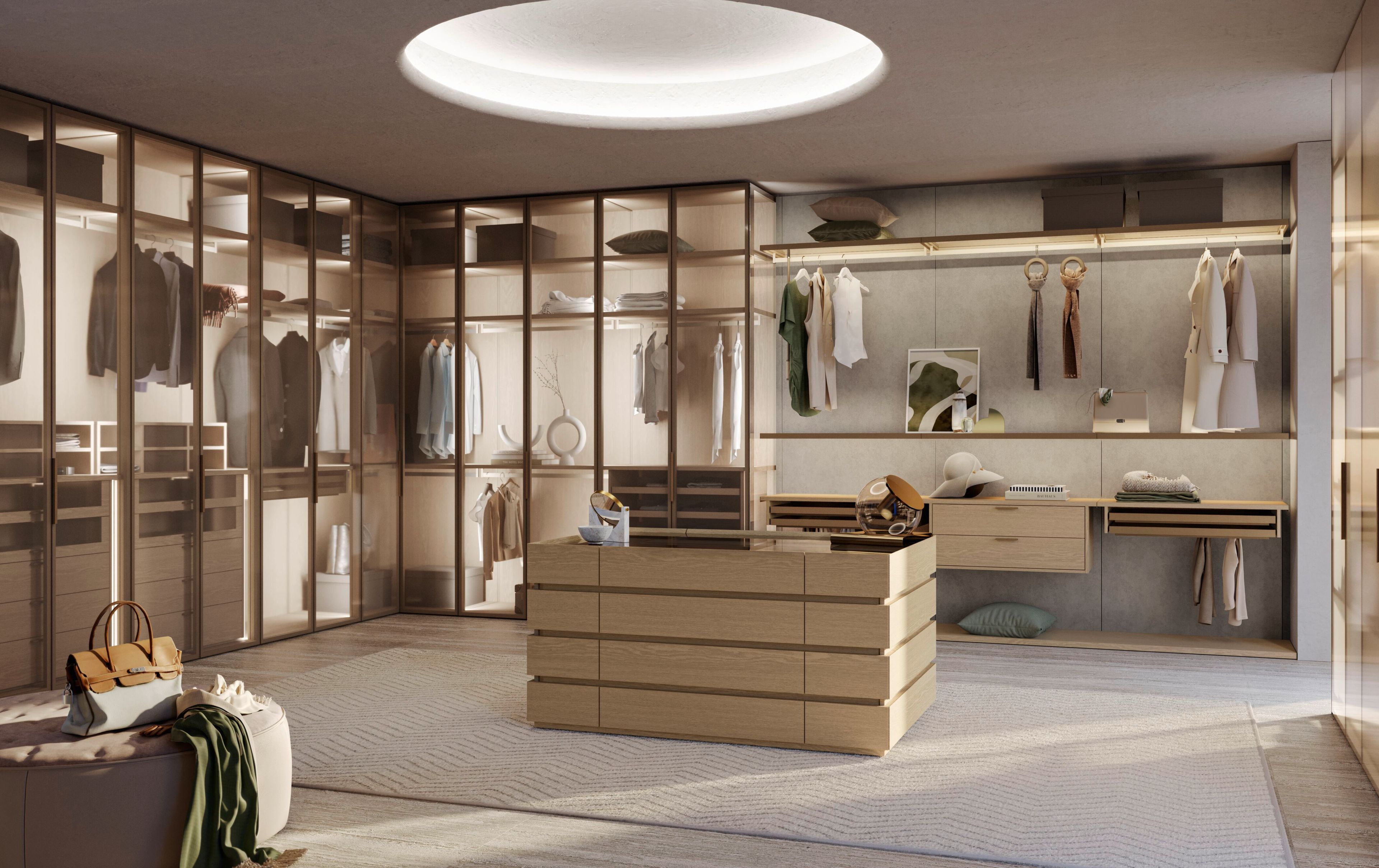 Алюминиевый и стеклянный секционный шкаф Olivieri GLASS ARCH-00004483 - Вид №1