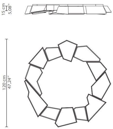 LUXXU Круглое зеркало с настенной рамой Crackle sun-id-1499500 - Вид №3