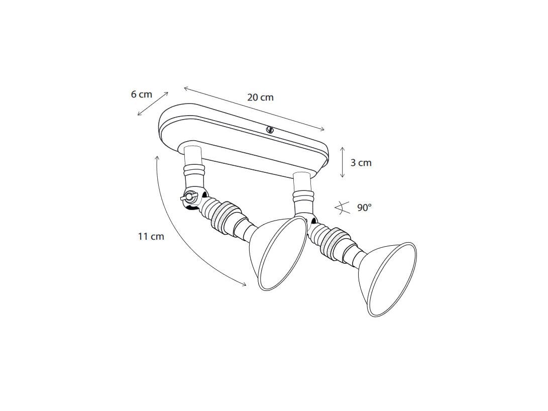 Несколько регулируемых прожекторов Authentage Lighting MARRON ON ROUNDED PROFILE ARCH-00122510 - Вид №1