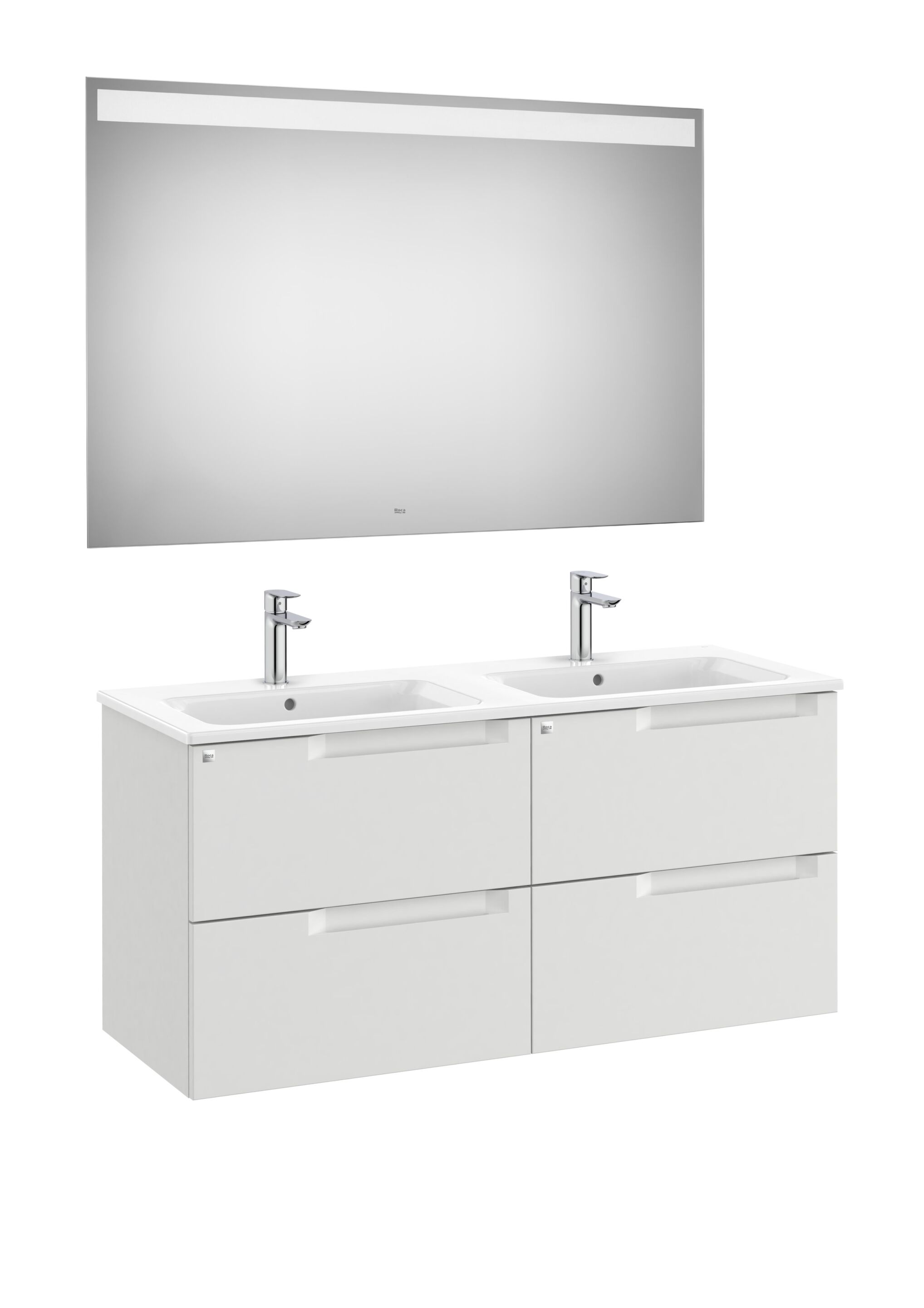 Деревянный подвесной двойной умывальник с зеркалом Roca Aleyda ARCH-00075202 - Вид №3