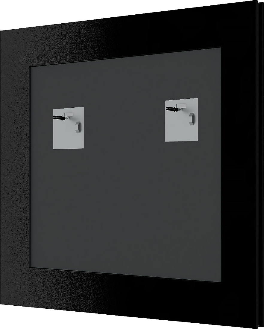 BY 3148 Зеркало в багетной раме - соты титан 70 mm EVOFORM Definite - Вид №1