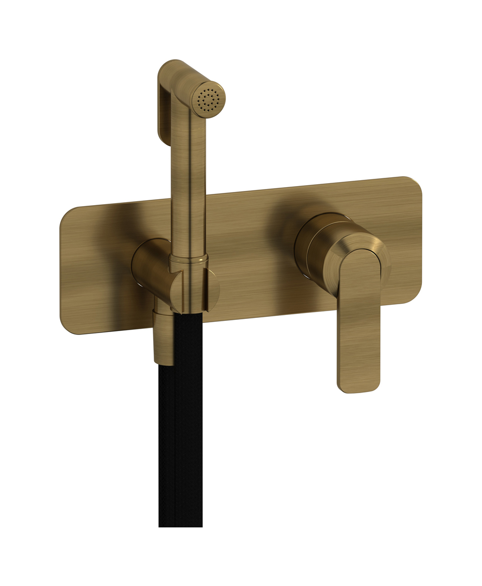 Внешние части гигенического душа со смесителем. WE ARE IB c6706mb Modern Bronze C-67