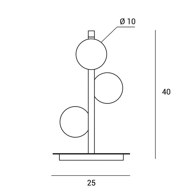 Miloox 1744.99 Настольная лампа с тремя плафонами POMI Pomì - Вид №2