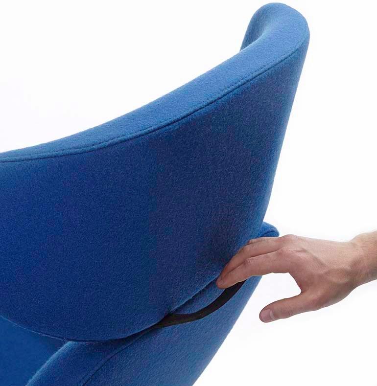 ALMA DESIGN Кресло из ткани с фиксированной или поворотной стальной основой X 2big 2055-2056 - Вид №2
