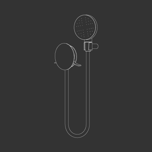 Настенный двойной ручки смеситель с ручным душем Delrin® диаметром 96 м т и настенный кронштейн  CIR09 CEADESIGN  - Вид №1