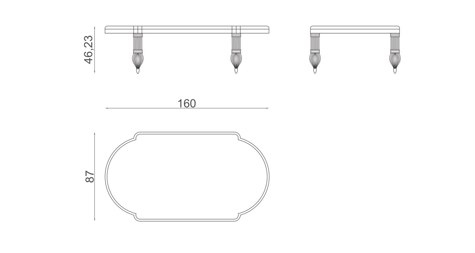 Овальный журнальный столик Zebrano Elsiyum ARCH-00151055 - Вид №9