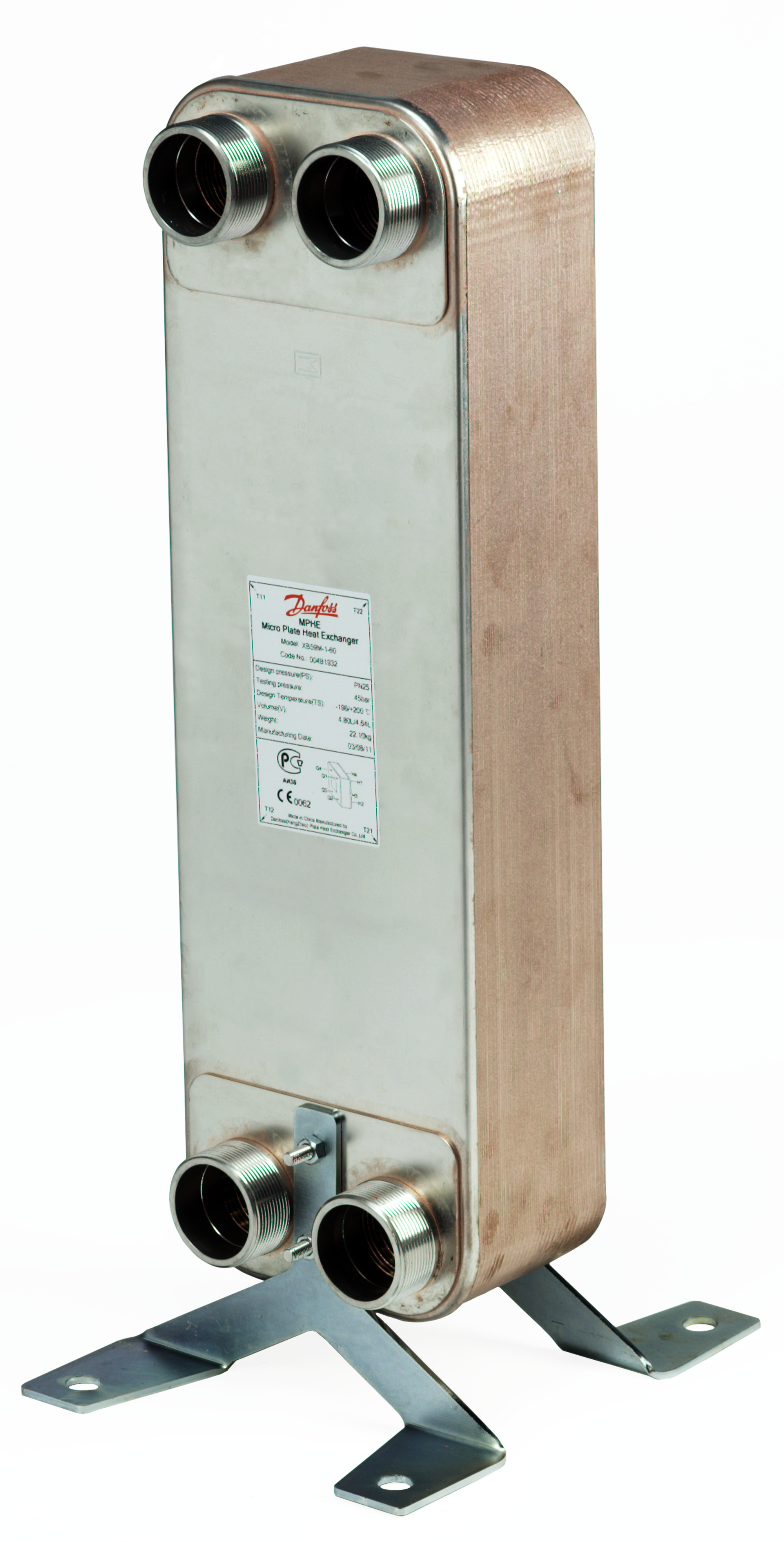 Danfoss Паяный пластинчатый теплообменник серии XB59M XB 59M-1-60 Паяный ТО 004B1932  - Вид №17