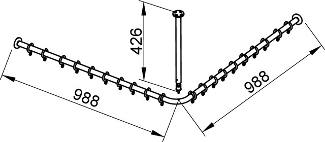 14939071000 Набор штанг для душевых занавесок KEUCO Plan - Вид №2