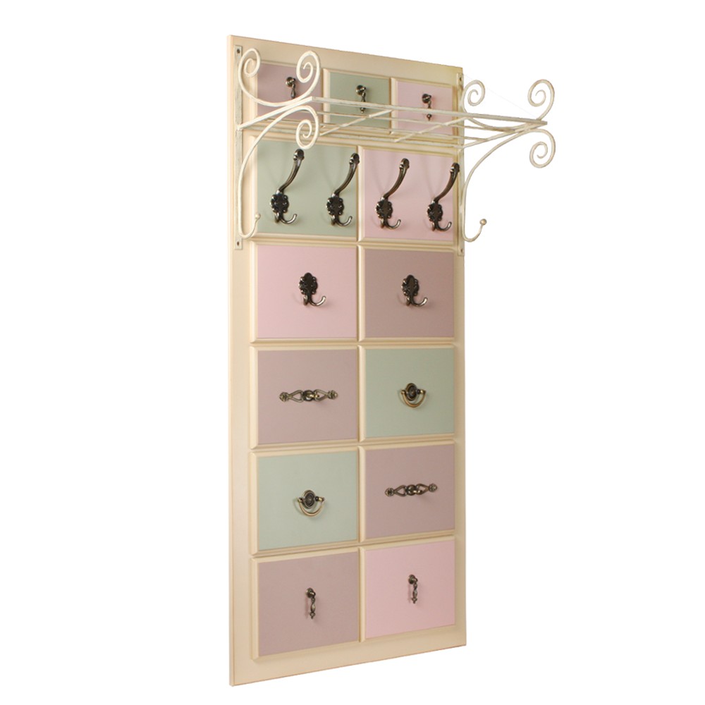 15004 Вешалка настенная Пандора 3 Айвори Акварель BOGACHO 4627139505174