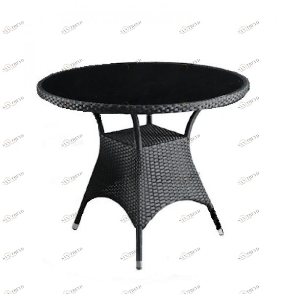 Стол, искусственный ротанг "Тика" Black AFINA  130498 Черный 