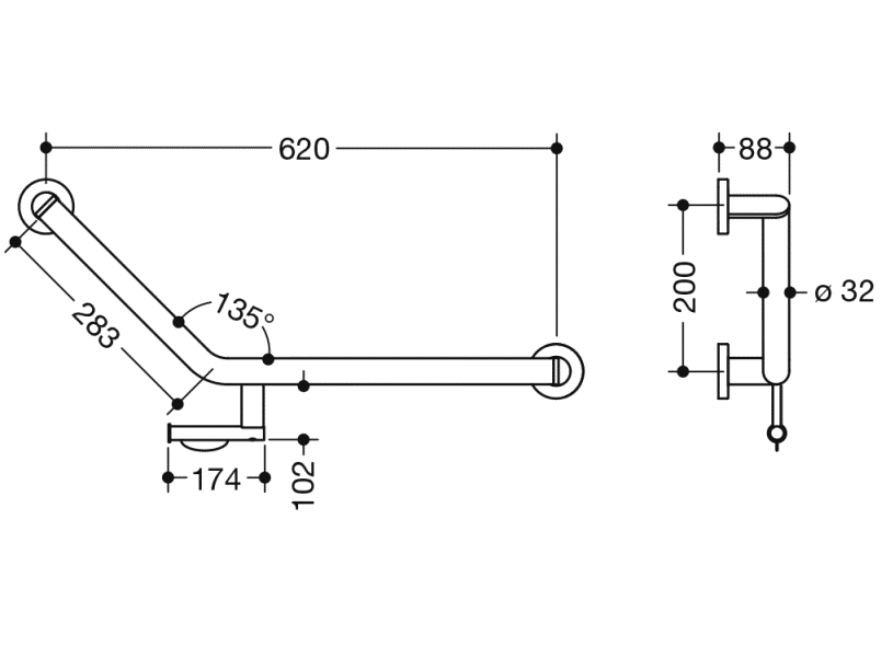 900.22.30260 угловая ручка HEWI System 900 - Вид №4