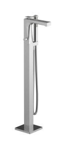 Напольный смесиель для ванны с встроенным душем. WE ARE IB wa399rs Brushed Nickel Wave