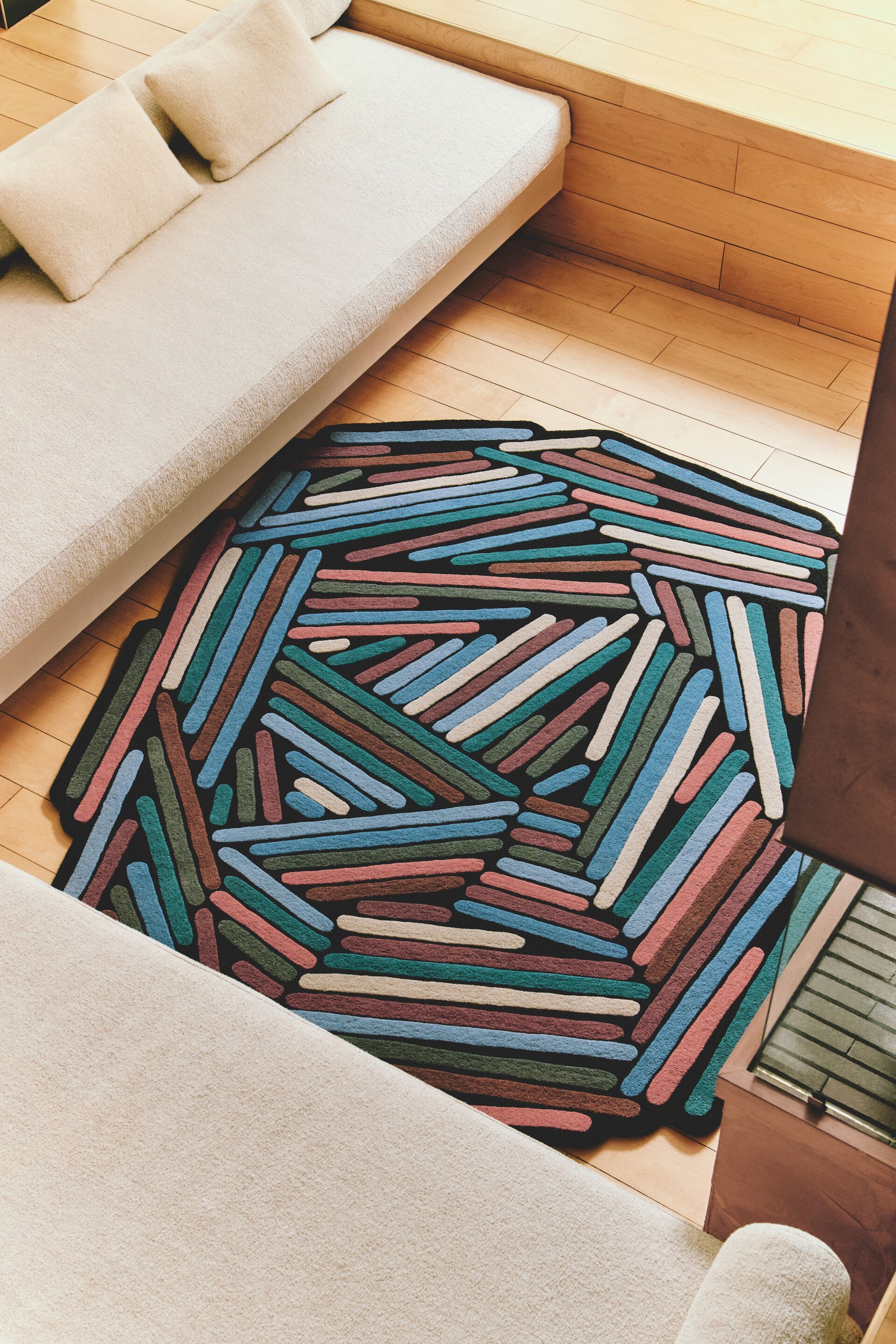 Шерстяной ковер с геометрическим рисунком Toulemonde Bochart BRINDILLE HIVER ARCH-00082005 - Вид №5