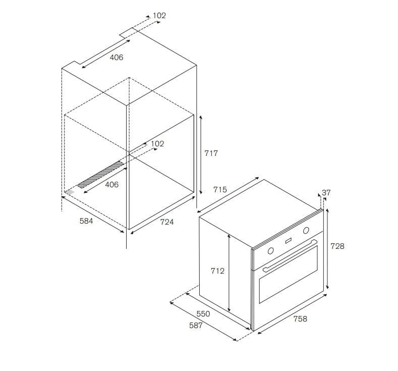 Многофункциональная электрическая встраиваемая печь из нержавеющей стали Bertazzoni Professional ARCH-00142637 - Вид №2