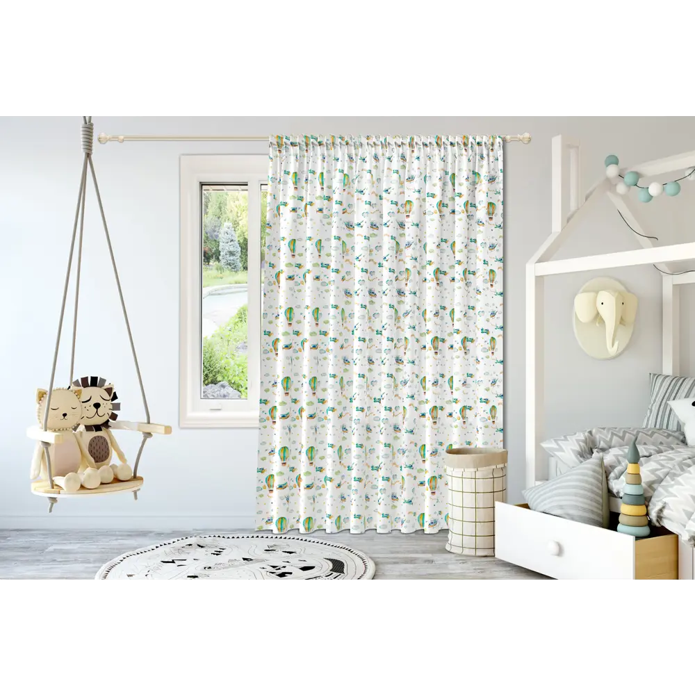 Ткань 1 м/п Самолет велюр 300 см цвет зеленый GARDEN STLM-2207107 - Вид №4