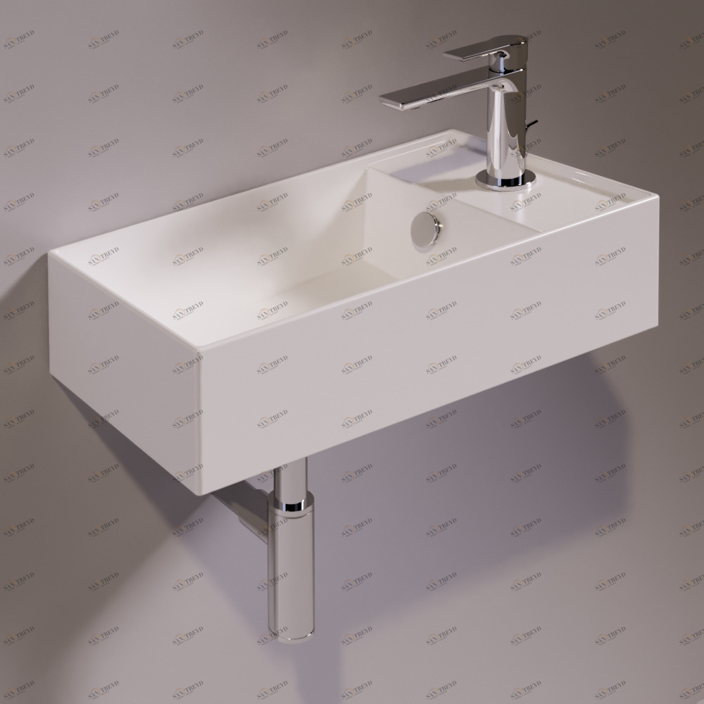 AG50BIANCO Подвесная раковина настенная прямоугольная Simas Agile белая