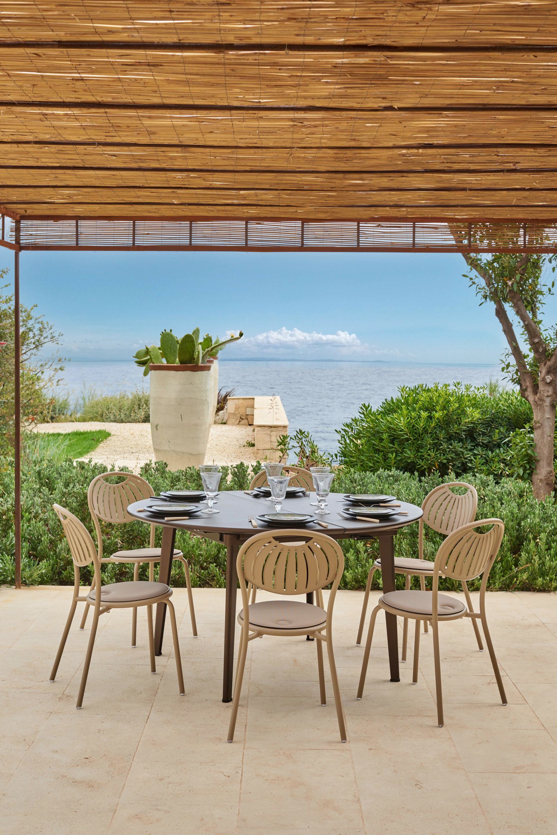 Стальной выдвижной круглый садовый стол emu Plus4 ARCH-00109357 - Вид №3