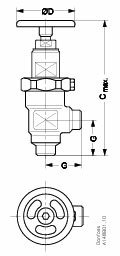 Danfoss SVA-S — запорные клапаны со стандартным штоком SVA-S 10 D STR CAP Запорный клапан 148B5111  - Вид №10