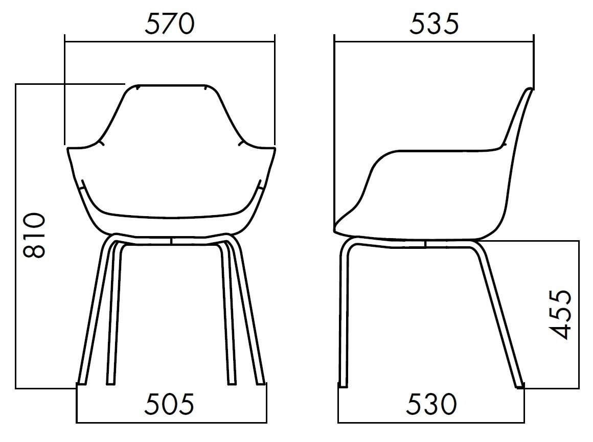 Штабелируемый стул из полиэтилена с подлокотниками ALMA DESIGN y Chair ARCH-00111137 - Вид №8